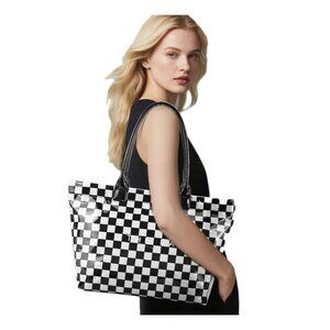 Tigerstars The Bag Message Checker Pattern Clear Tote Bag